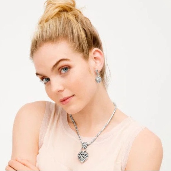 Brighton Silver Heart Filigree Necklace‎ - Picture 8 of 12